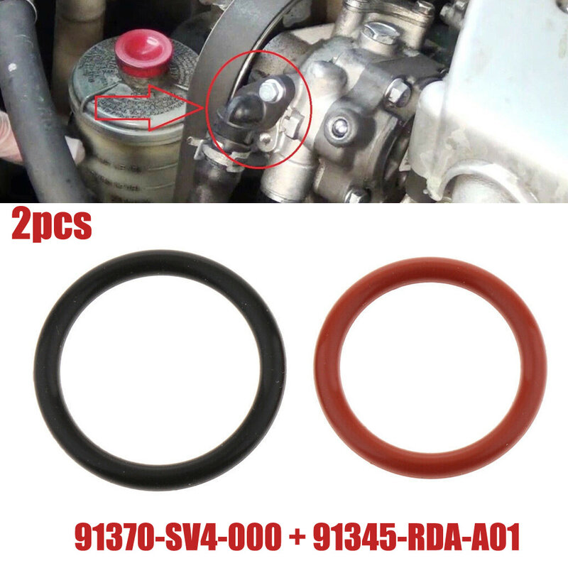 2pc/Set Pump O-ring Steering Pump Rubber Wear Resistant Auto Parts Durable For Acura CL 2001-2003 91345-RDA-A01