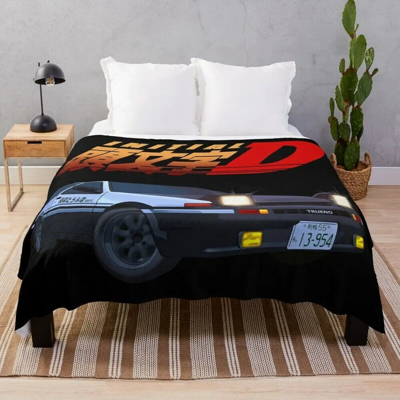 Initial D Throw Blanket bed plaid Comforter Multi-Purpose warm winter Blankets