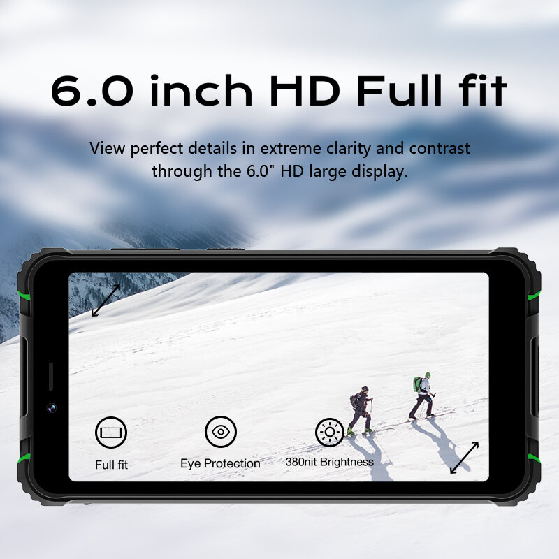 HOTWAV T5 MAX Rugged Android 13 OS 6050mAh Battery 4GB RAM 64GB ROM NFC Supported 6.0'' DH+ Display 13MP Rear Camera IP68/IP69k