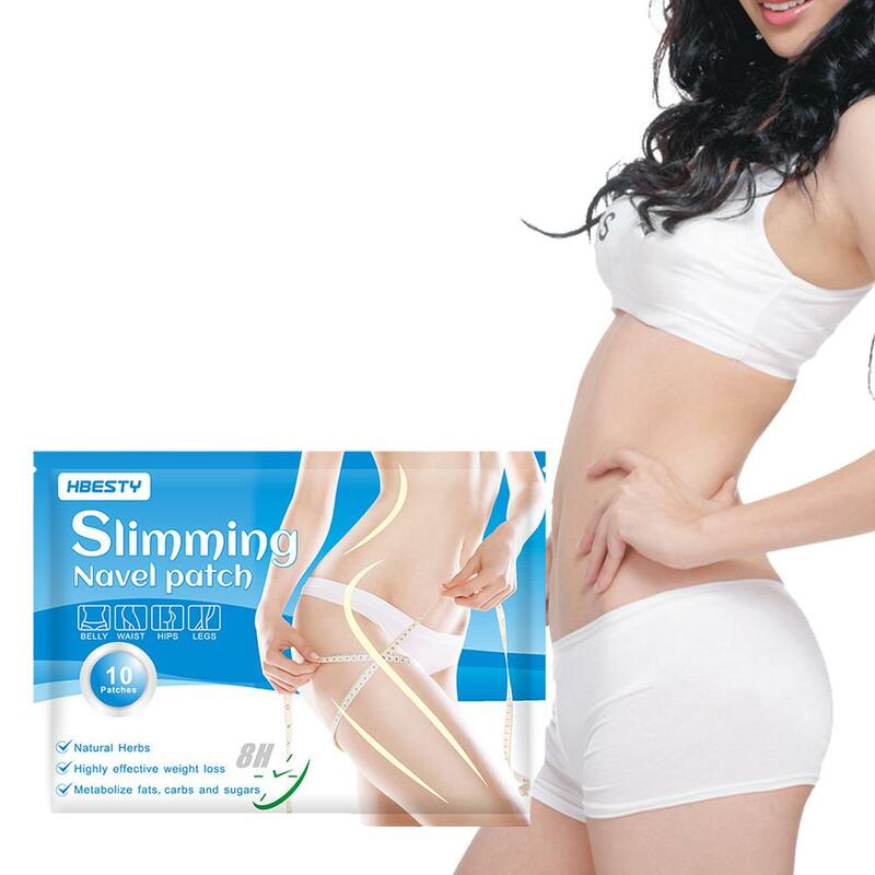Belly Slimming Patch para umbigo abdominal, queima de gordura, perder peso, desintoxicação, umidade-remoção do mal, melhorar a ferramenta de estômago, 10PCs