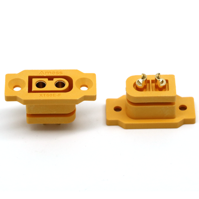 1/2/5/10pcs Amass XT60E-F spina femmina adattatore di collegamento della batteria connettore di alimentazione placcato in oro/ottone di grande corrente per modello RC