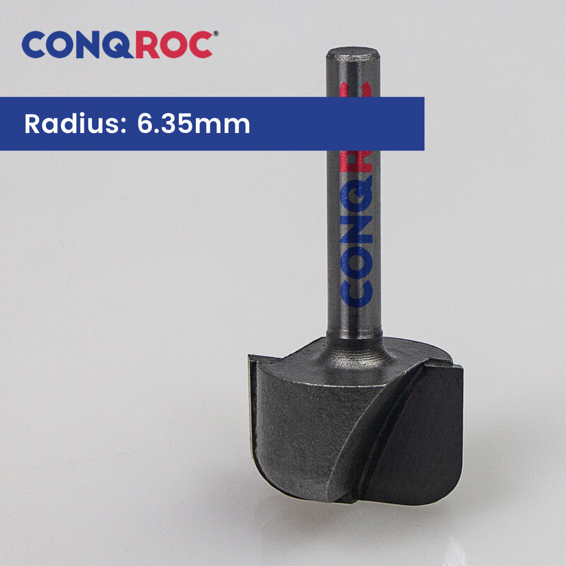 6Mm Shank ชามและถาด Router Bit Diameter-25mm Radius-6.35mm ทังสเตนคาร์ไบด์เครื่องตัดไม้