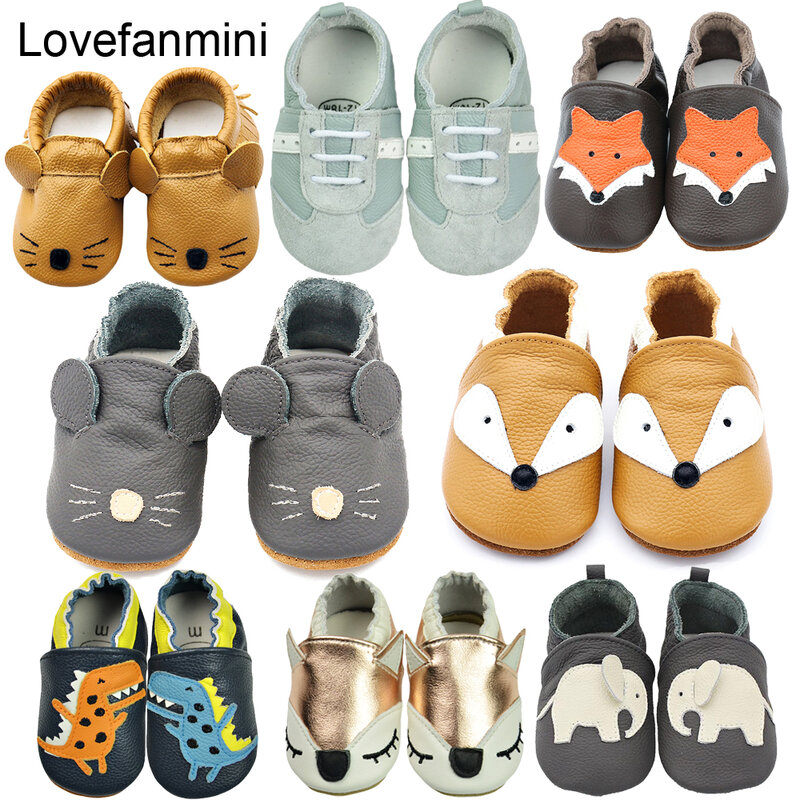 Sepatu Bayi Asli Kulit Sapi Sol Lembut Bebe Sepatu Bot Bayi Baru Lahir Anak Laki-laki Perempuan Bayi Balita Sandal Mokasin Pejalan Kaki Pertama