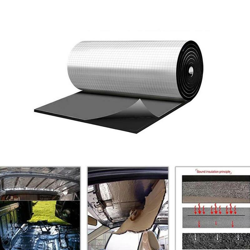 Almofada de borracha de isolamento térmico auto-adesiva, almofada acústica do carro, espessura opcional, 100x50cm, 5mm, 10mm, 15mm, 20mm