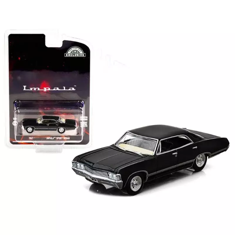 Diecast Model mobil paduan otot olahraga, skala 1:64 1967 Impala mainan dewasa koleksi hadiah tampilan statis