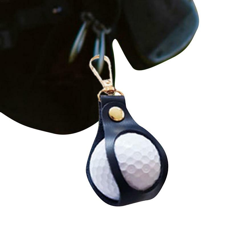 Mini sac de balle de golf en cuir PU, rangement de poche, poudres de golf, porte-clés, housse IkHolder, sac de taille, accessoires de golf