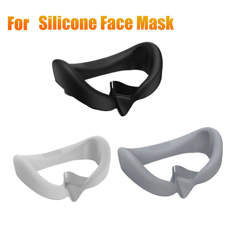 Eye Pad for Pico 4 Silicone Replacement Face Mask Protective Case Anti-Sweat Mask VR Glasses Accessories(Black)