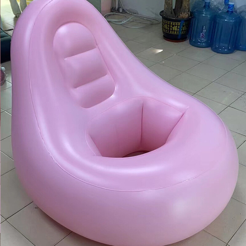 Cadeira inflável do sofá do pvc do lazer do rosa cadeiras portáteis exteriores internas da piscina de acampamento da praia com furos espreguiçadeira inflável do sofá
