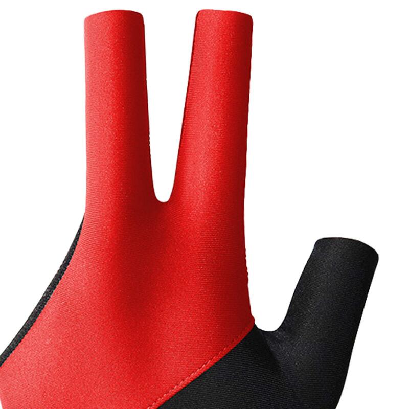 Three Fingers Billiard Glove Anti Slip Comfortable Pool Cue Mitts Elastic Glove