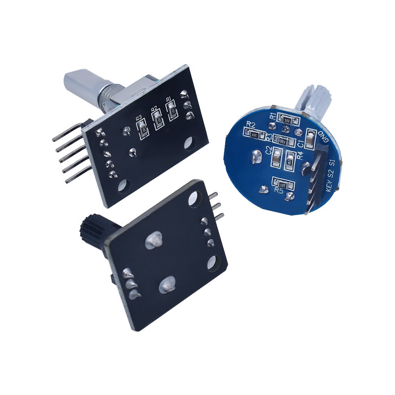 WAVGAT 로터리 인코더 모듈, 아두이노 브릭 센서 개발, 라운드 오디오 회전 전위차계 노브 캡 EC11