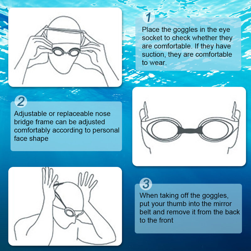Swimming Goggles Myopia Professional Anti-fog UV Swimming Glasses Men Women Silicone Diopters Swim Sports Eyewear Customizable