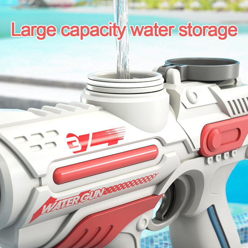 Pistola de água automática elétrica para crianças, alta pressão, grande capacidade, piscina ao ar livre, brinquedo de praia, presentes, verão
