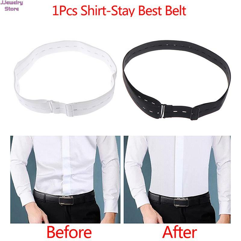 Ceinture non ald-deformle-verde pour hommes et femmes, sangles de support de chemise réglables, verrouillage de la ceinture, près de la chemise-séjour, 1x