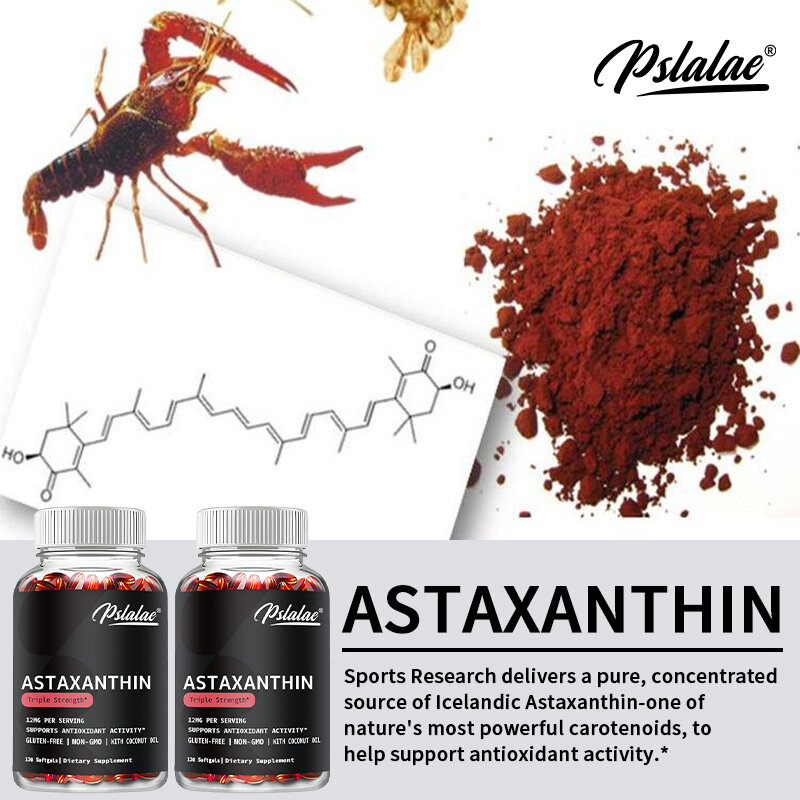 Pslalae Astaxantina-Promove a saúde do cérebro e acelera o metabolismo