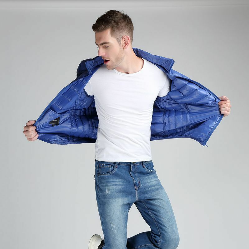 Men's All-Season Ultra Lightweight Down cotton Jacket Wind-Resistant Breathable Coat Big Size Men Hoodies Jackets Male Outwear