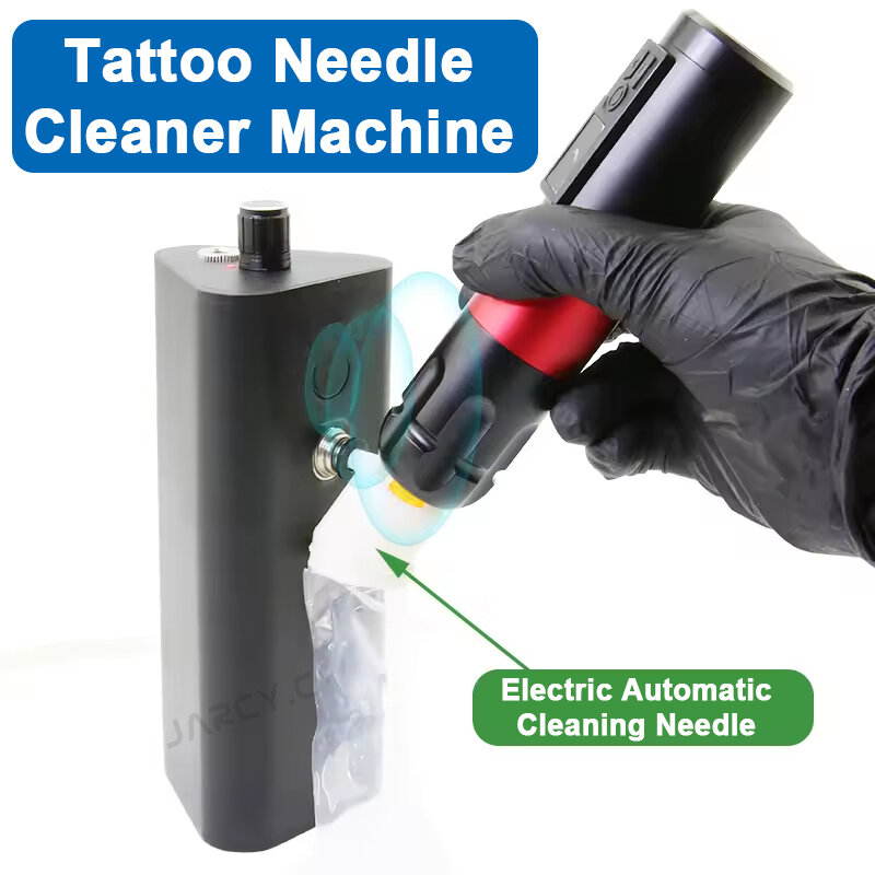 NEW Electric Tattoo Needle Cleaner Permanent Makeup Automatic Needle Washing Machine Equipment Color Ink Flush Tattoo Supplies
