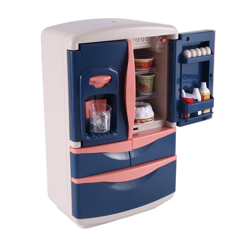 Refrigerador de simulación para el hogar para niños y niñas, electrodomésticos pequeños de juguete, juego de música con luces, Yh218-2Ce
