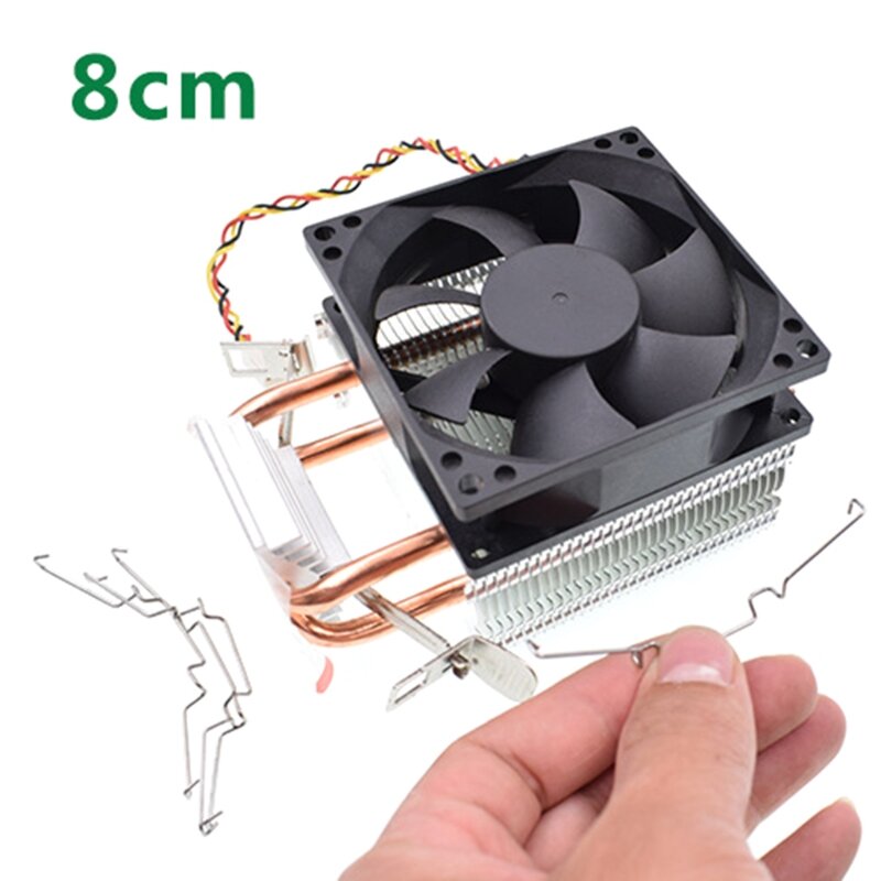 B0KA CPU Radiator Fan Hook Fixed Bracket Fan Buckle Elastic Stainless Steel Fan Buckle 2Pcs/ Set