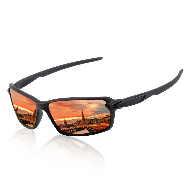 نظارات شمسية رياضية مستقطبة للرجال ، UV400 ، مثالية للأنشطة الخارجية ، ركوب الدراجات على الطريق ، ركوب MTB ، تصميم ريترو ، UV400 ،
