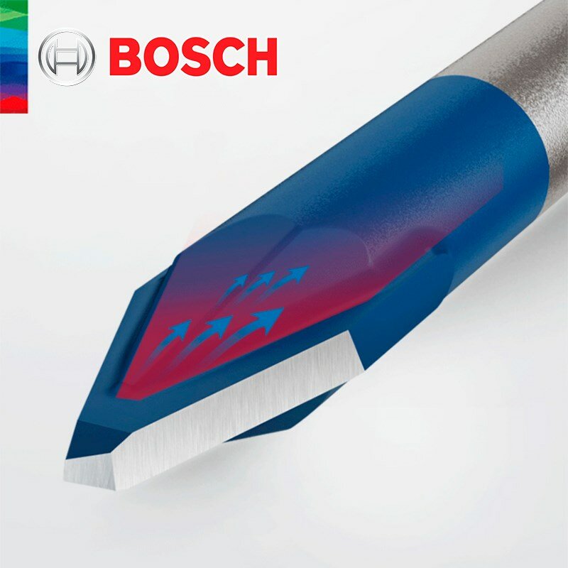 Bosch-Ensembles de forets hexagonaux à mèche en carbure résistant à l'usure, coupe bleue, verre, céramique, carreaux, original