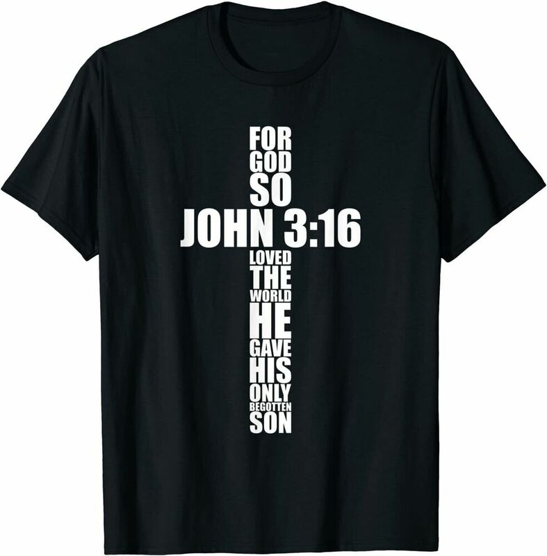 Christelijk Kruis Zegt Religieuze Bijbel Unisex T-Shirt Van Hoge Kwaliteit 100% Katoen Korte Mouw