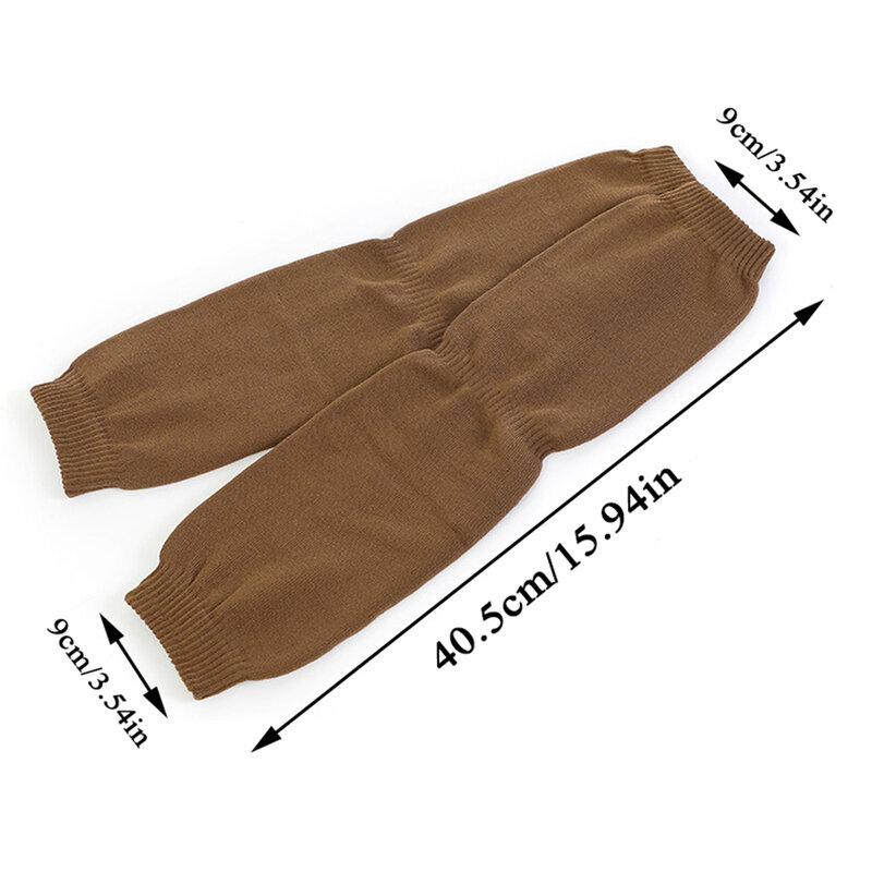 ユニセックスニットの袖が付いたレッグウォーマー,ウールのレッグウォーマー,単色,伸縮性,暖かく,厚く,柔らかく,長い,冬
