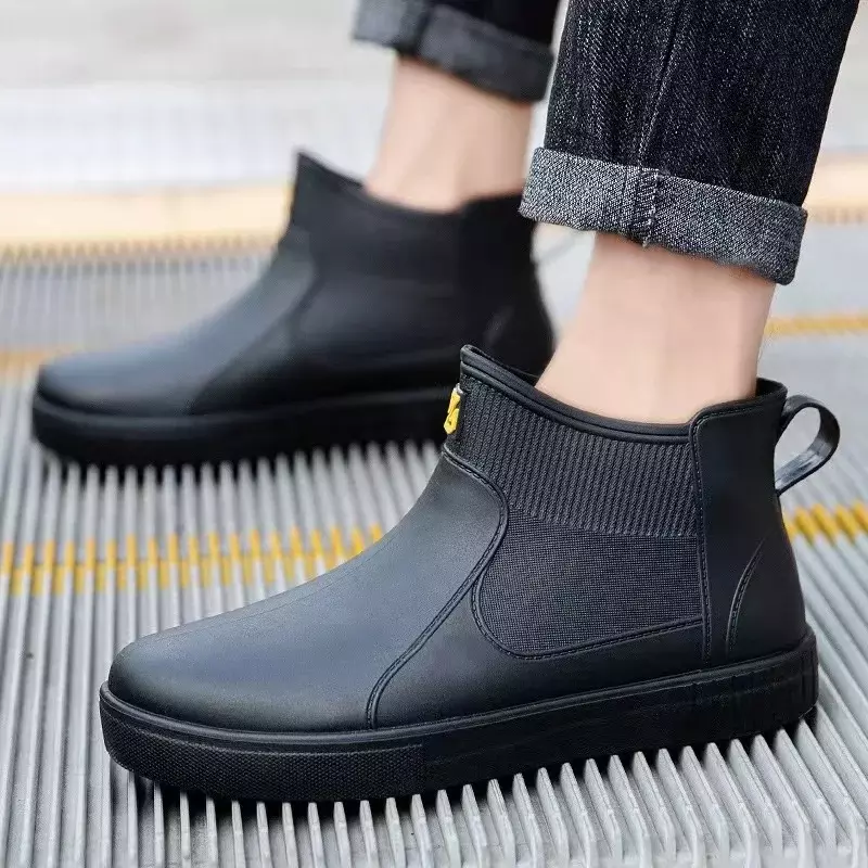 Quality Men's Rain Boots Men‘s Anti Slip Rain Boots 2024 Male Wear-resistant Shoes In Rain Snow Season  Botas Lluvia Impermeable