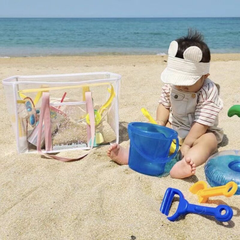 대용량 투명 보관 가방, 해변 원 숄더 휴대용 여행 PVC 방수 피트니스 수영 가방 선물, 2 가지 색상, 신제품