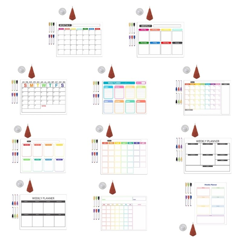 Calendario magnético para nevera, planificador semanal para tablero tareas pendientes, tablero notas N58E