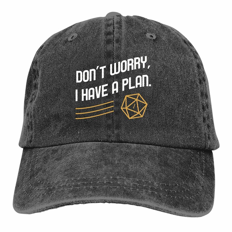 Pure Color Cowboy Hats Don't Worry I Have A Plan Women's Hat Sun Visor Baseball Caps DnD Game Peaked Trucker Dad Hat