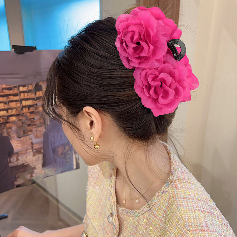 Женская заколка-краб для волос с имитацией двух цветов