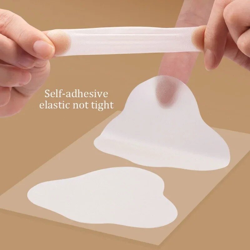 Almohadilla de gel transparente para el cuidado de los pies, parche invisible para el talón, cómodo y resistente al desgaste, 2 piezas
