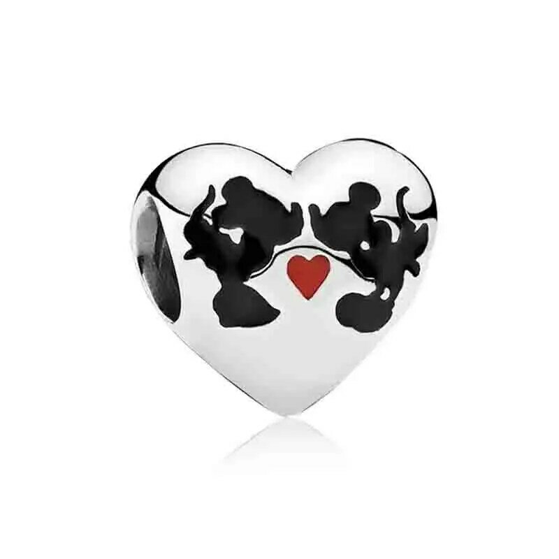 2022 Nova Disney Mickey Mouse 925 Prata Aliança Rescuer Beads Fit Encantos Pulseira Colar DIY das Mulheres Jóias Acessórios Presente