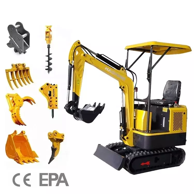 CE/EPA/EURO 5 Cina HH10 1 Ton Crawler kecil penggali Mini harga untuk dijual dengan Bucket