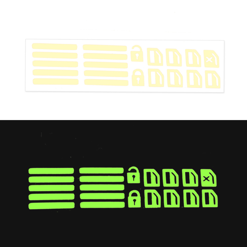 Tombol Jendela Mobil Stiker Bercahaya Saklar Pengangkat Stiker Neon Malam Stiker Interior Mobil Aksesori Otomatis