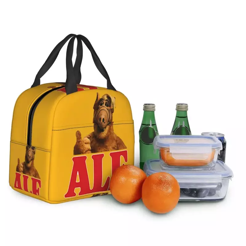 Alf-Bolsa de almuerzo con aislamiento térmico para mujeres y niños, fiambrera con forma de vida alienígena, bolsas de mano para el trabajo escolar, Picnic y comida