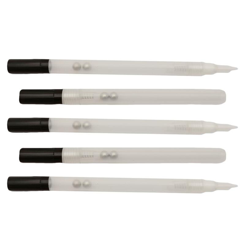 詰め替え可能な空のペイントペン詰め替え、空のチューブ、落書き用マーカー、0.7mm、5x