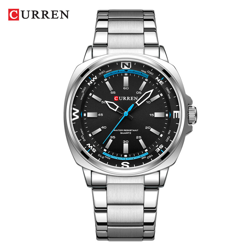 CURREN  Creative Business Quartz Watches for Men Luxury Brand Wristwatch with Stainless Steel Band Waterproof Clock