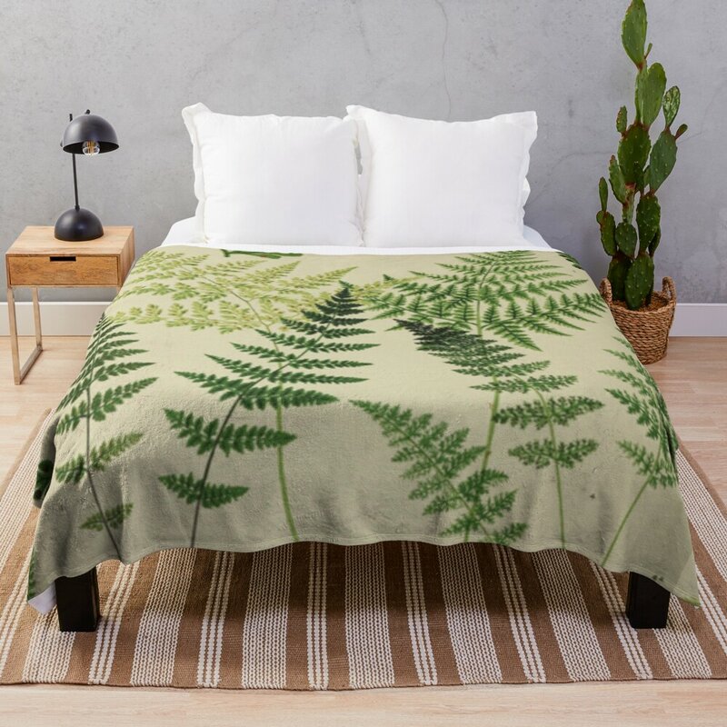 Botanical Ferns Throw Blanket Blankets Sofas Of Decoration Personalized Gift