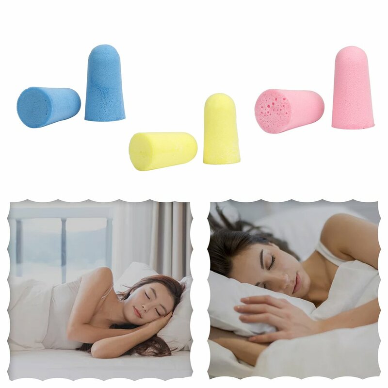 Plugues de espuma macia para viagem, isolamento acústico, proteção de ouvido, anti ruído, ronco, tampões para dormir