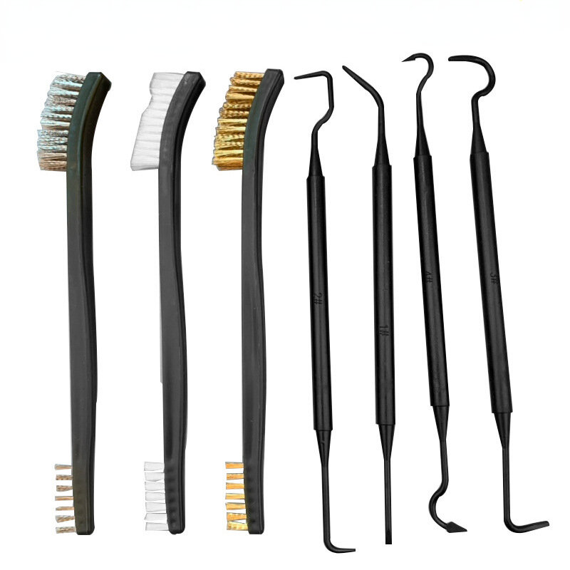 Allsome Double-End Stahldraht bürste & Nylon Pick Set Universal Jagd pistole Reinigungs set taktisches Gewehr Pistole Reinigungs werkzeug