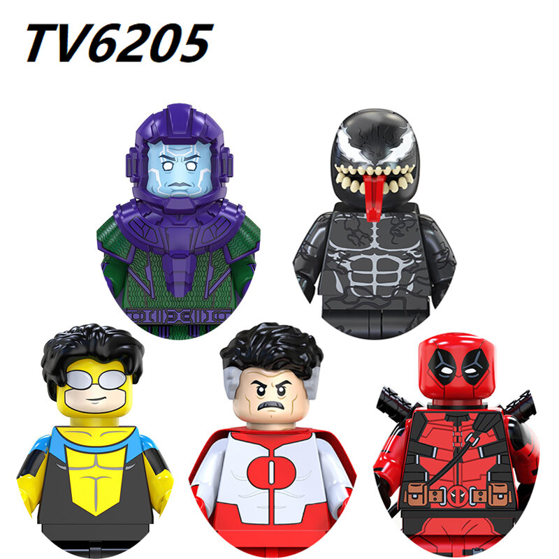 TV6205 Superhero Building Blocks, Figura de Ação Anime, Omni Man, Bonecas Invincible Image, Brinquedo Puzzle Assembly, Tijolos Presentes, Atacado