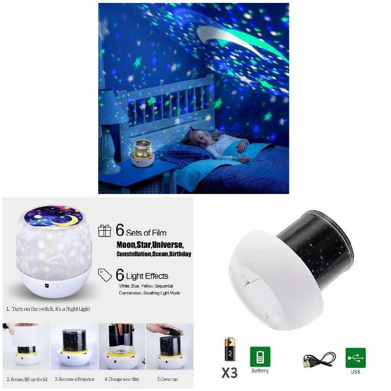 LED Starry Sky Projector Lamp para crianças, Luz da estrela para casa, Decoração do quarto, Presentes