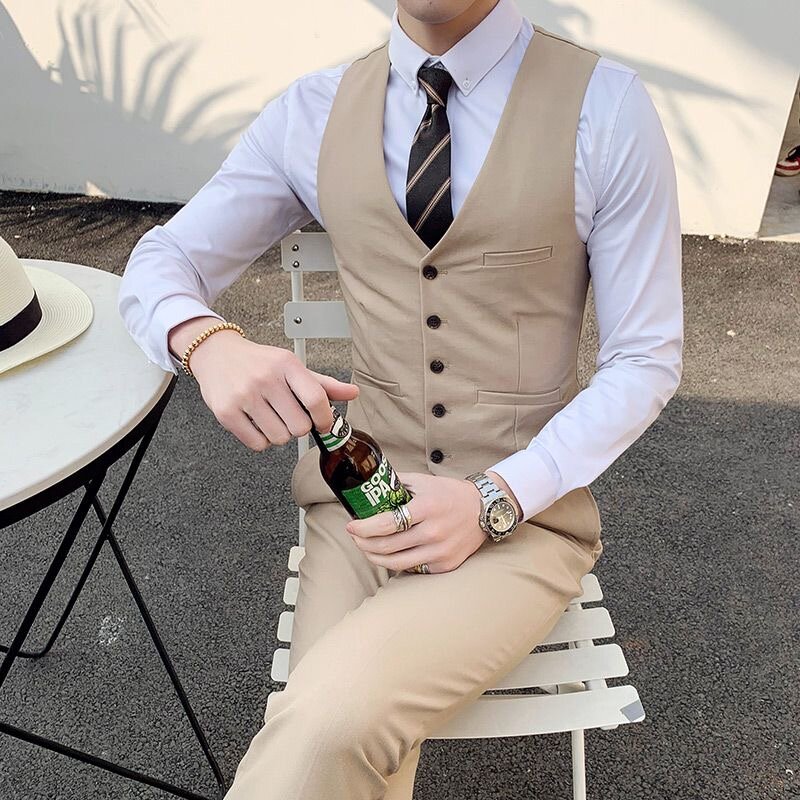 Colete Slim Suit masculino, Vestido de Noiva do Noivo, 35