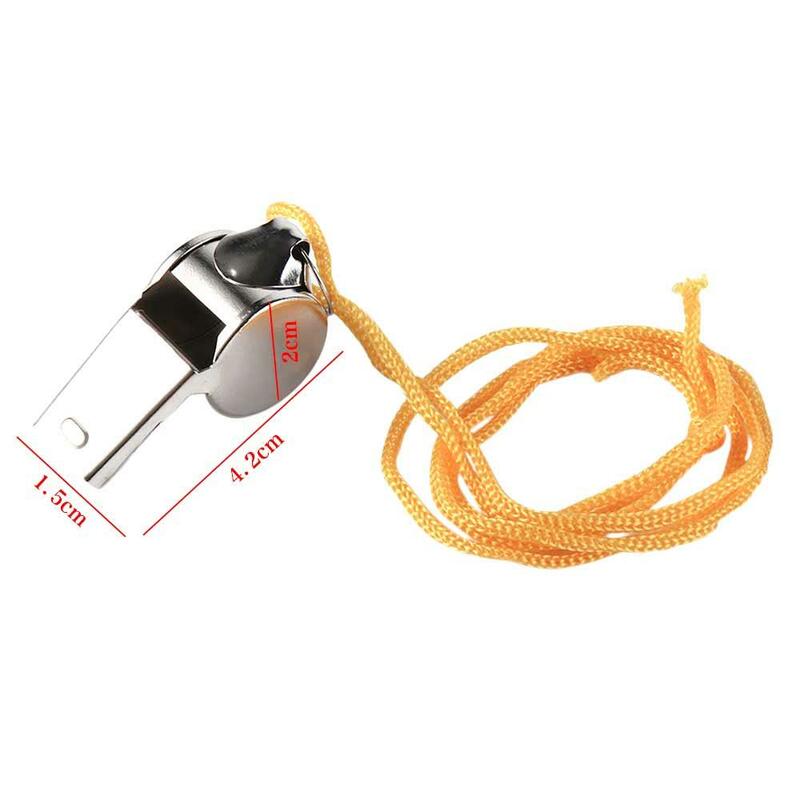 Loud Metal Whistle Professional With Rope Sport Whistle Wear Resistant Portable Stainless Steel Whistles Referee