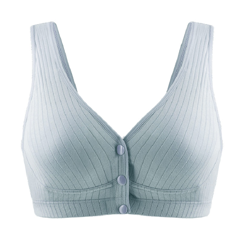 Vest Nursing Bra Pure Cotton Wireless Maternity Underwear Seamless Plus Size Front Buckle Breast Feeding Bra Open Cup Bra