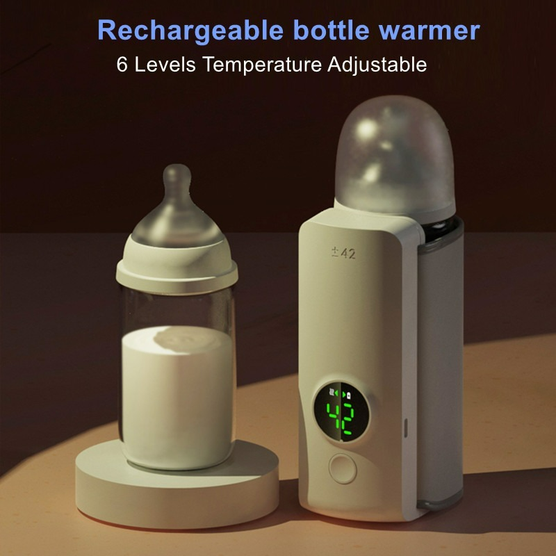 Перезаряжаемый подогреватель для детской бутылочки, 6 уровней температуры, с температурным дисплеем, подогреватель для грудного вскармливания, аксессуары для кормления