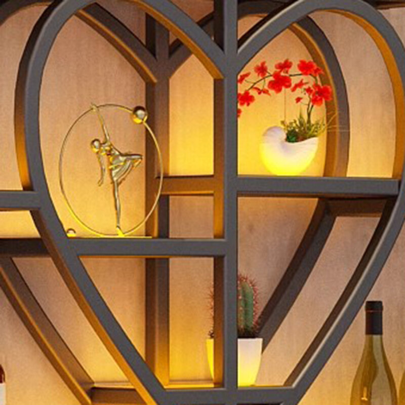 Lemari kabinet Bar logam Eropa, bingkai Besi restoran Nordik rak anggur kisi minimalis Armario Para Vinos Hotel Furniture