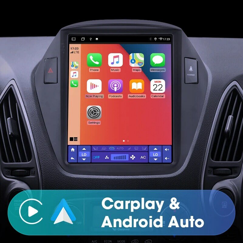 Vtopek untuk Hyundai Tucson 2 IX35 2009-2015 Android 11 2 Din Radio Mobil Multimedia Video Navigasi Carplay Stereo Head Unit