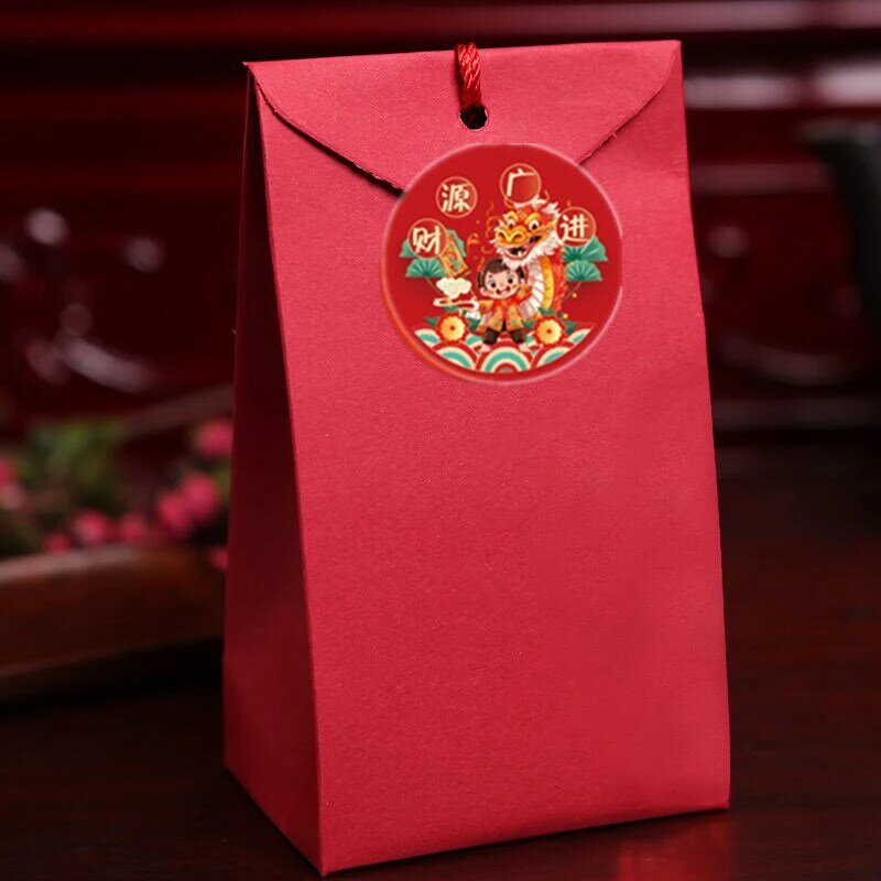 500pcs 2024 Happy Stickers Roll Stickers Stickers Fortune Seal Stickers Candy Card Envelope Sealed Box Stickers